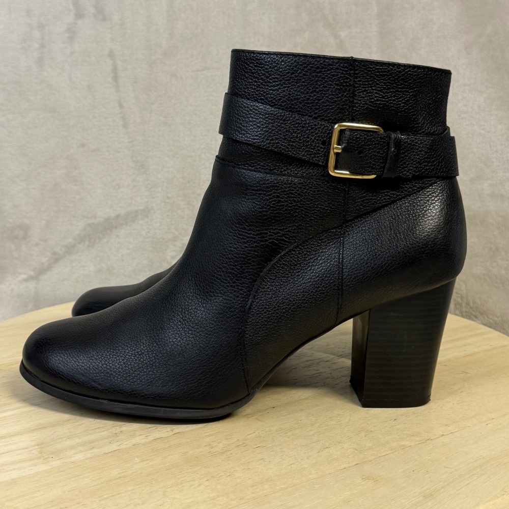 Cole Haan Signature Grand.OS Pebbled Leather Buckle Ankle Boots W02756 8.5B - Picture 3 of 16